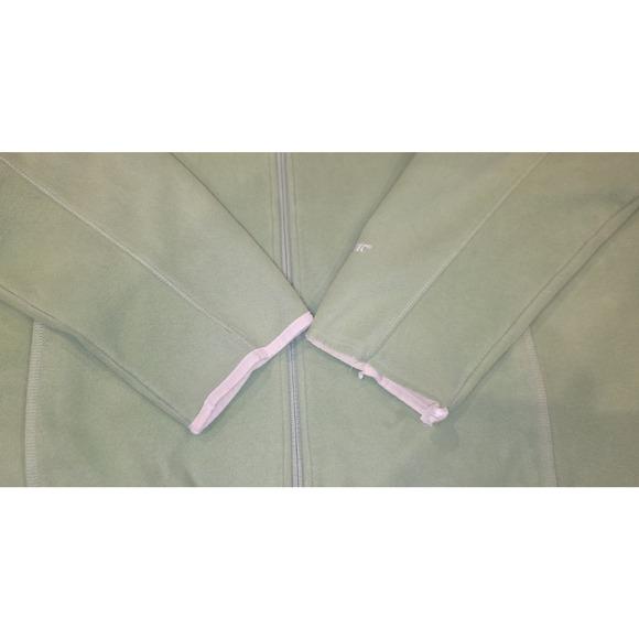 LL Bean Full Zip Polartec Fleece Jacket with Hood Green Women’s 3X Warm Soft - Picture 4 of 9